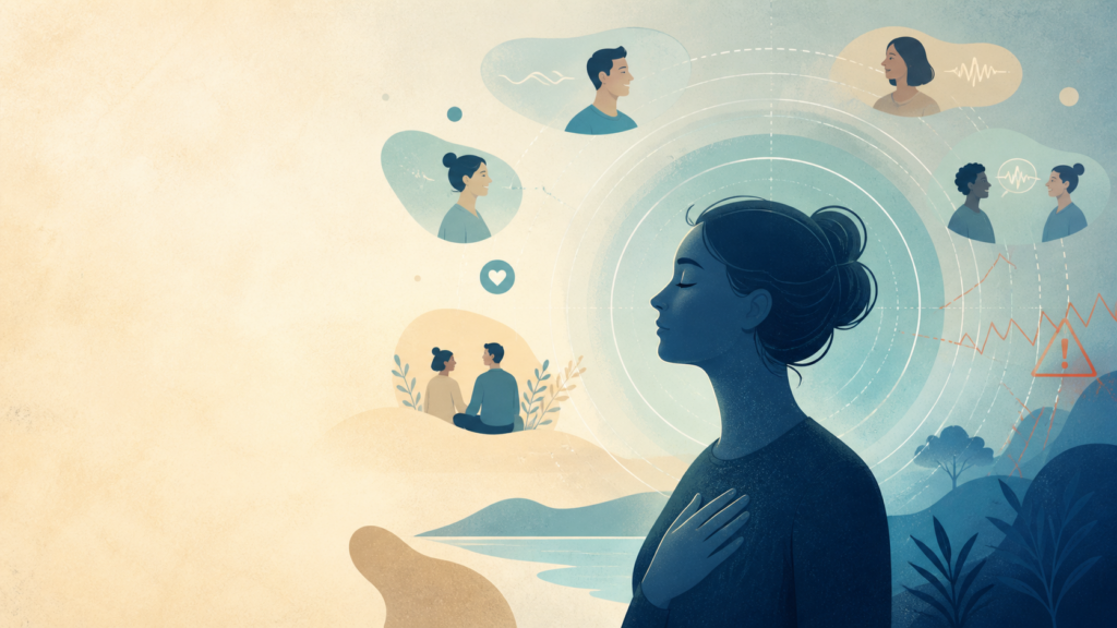 Illustration de la neuroception, le système de détection des signaux de sécurité et de danger par l'organisme.